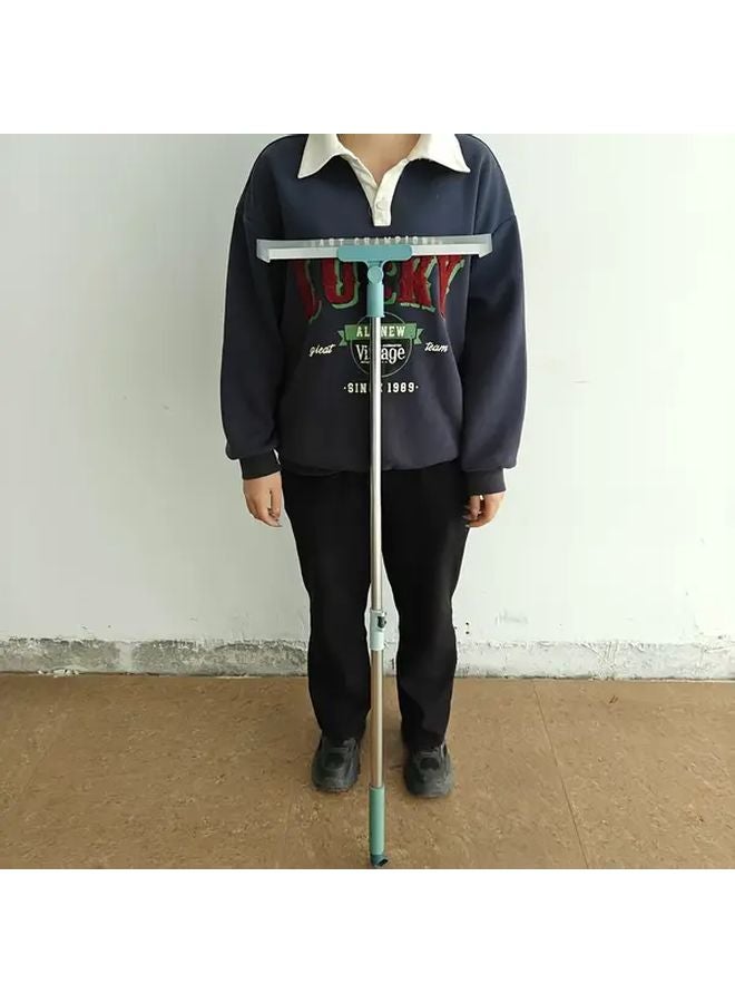 1pc Extendable Silicone Floor Scraper Broom With Squeegee For Multi Surface Cleaning - Image 3